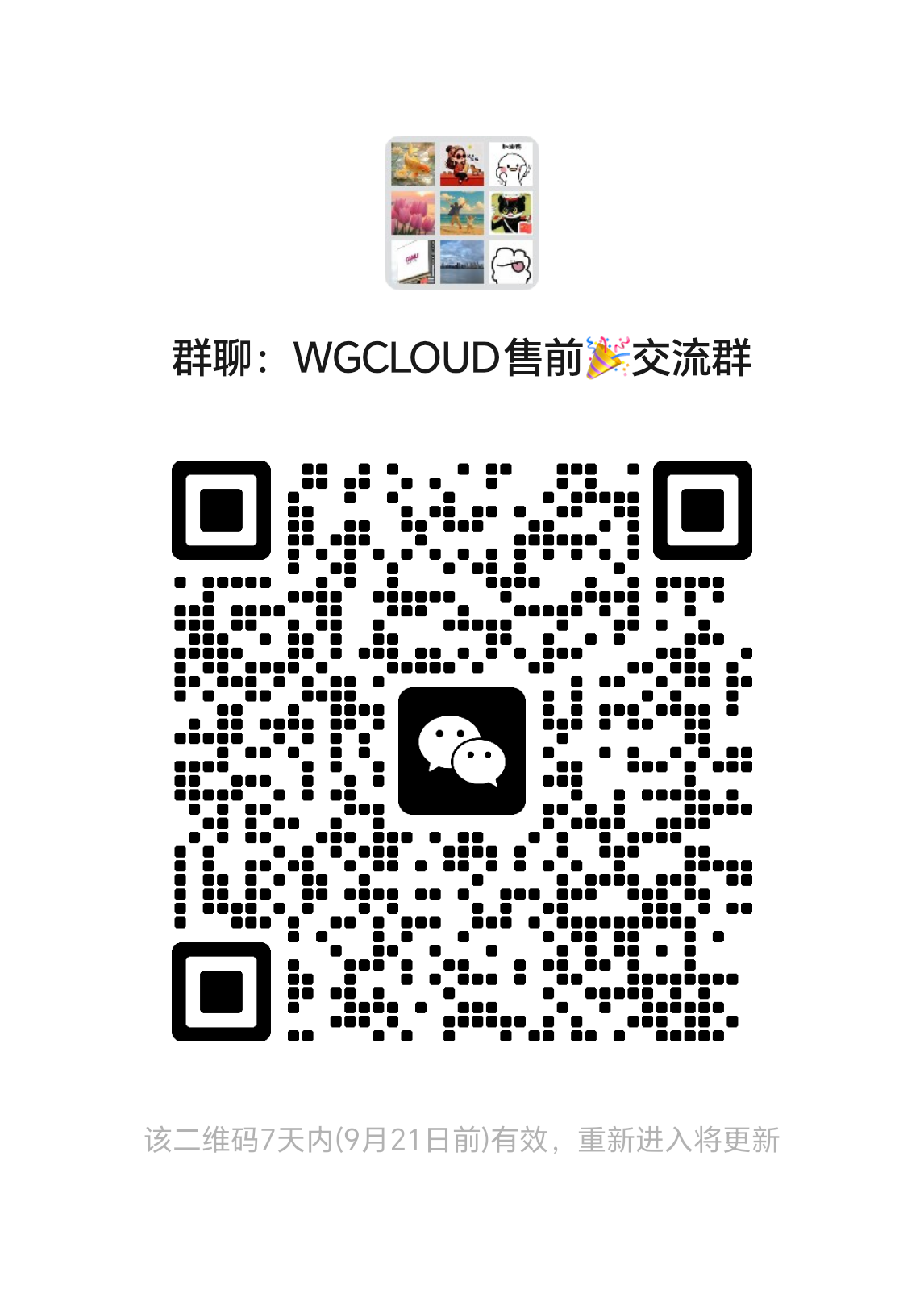 WGCLOUD售前咨询微信群